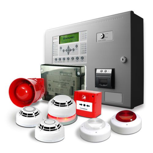 Commercial fire alarm control panel and sensors