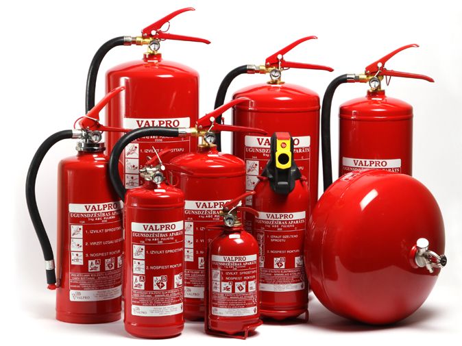 Fire extinguishers and fire safety equipment for commercial facilities