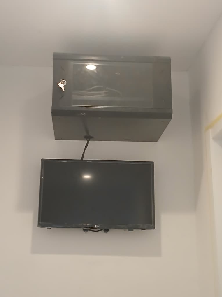 Installed communication and display hardware on site